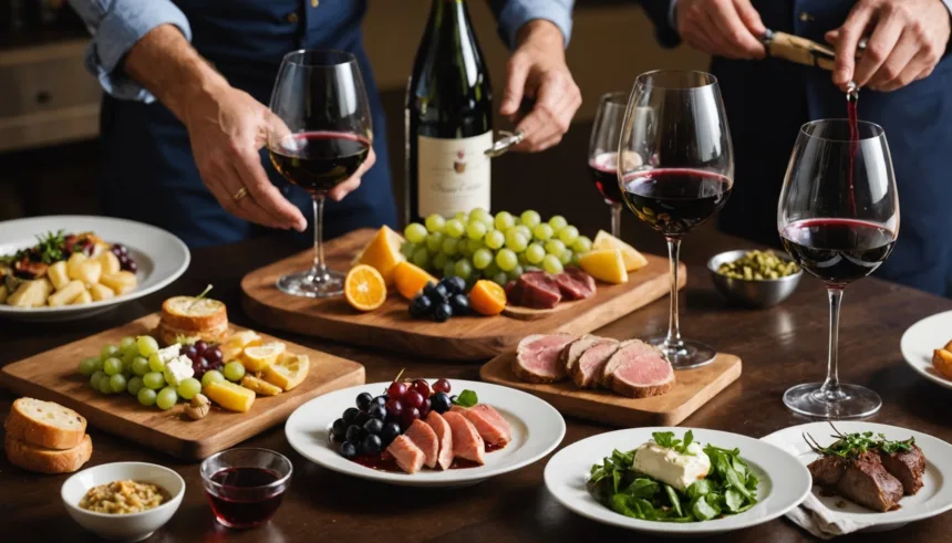 Accords mets-vins harmonieux avec textures et saveurs variées