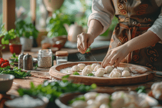 Mochis maison préparés avec des ingrédients alternatifs sains